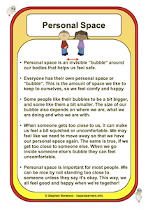 Personal Space Social Story